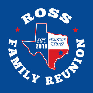 Ross Family Reunion 2019 - Royal 50/50 T Shirt
