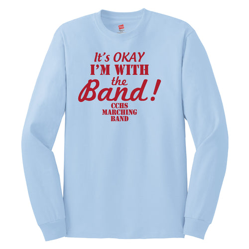 CCHS Marching Band 2018 - Light Blue Hanes Long Sleeve T Shirt